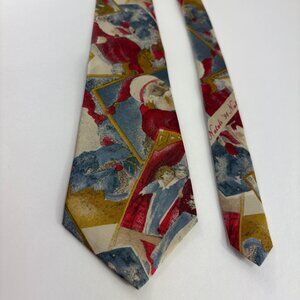 Natale 1991 Merry Christmas Men's Tie 4" x 59" Vintage
